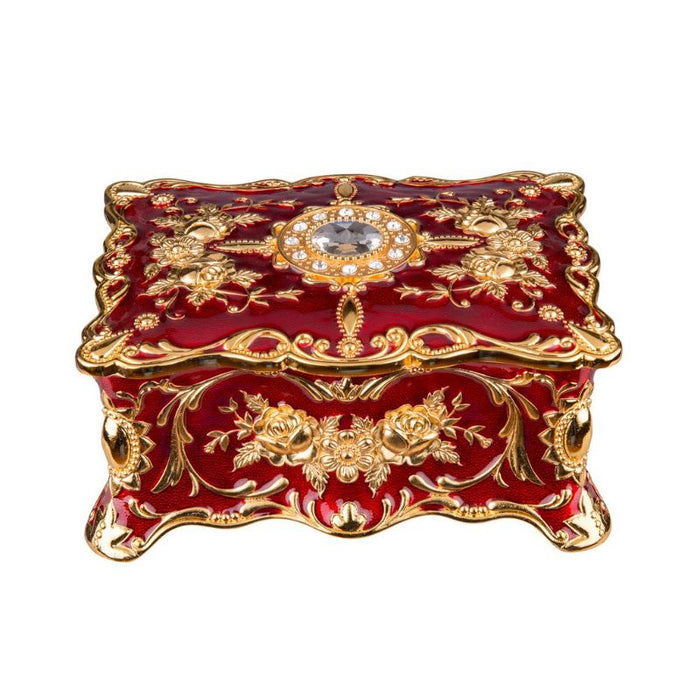 Ornate Rectangle Trinket Box Jewelry Box Organizer