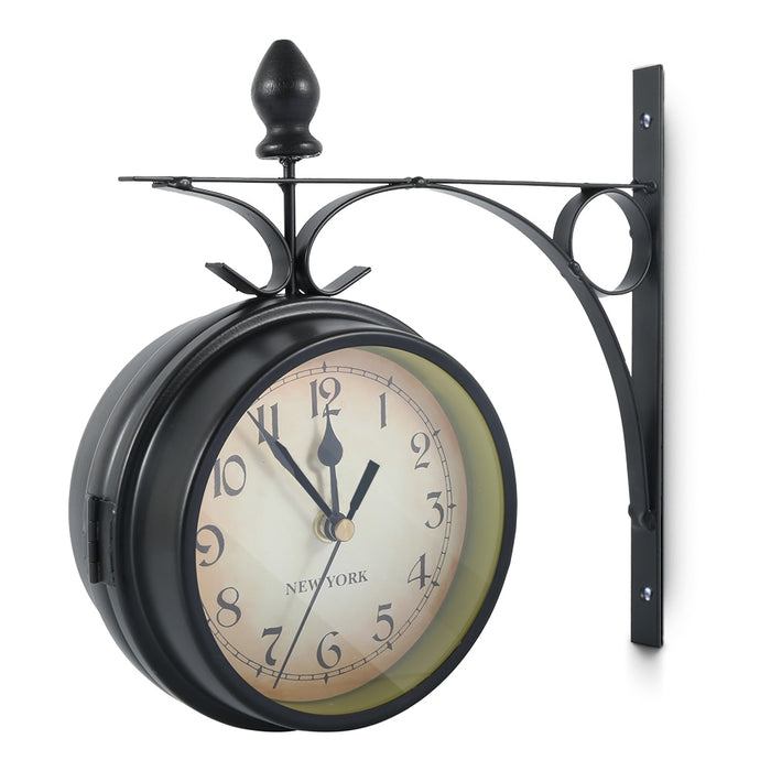 Double-Sided Monochrome Wall Clock