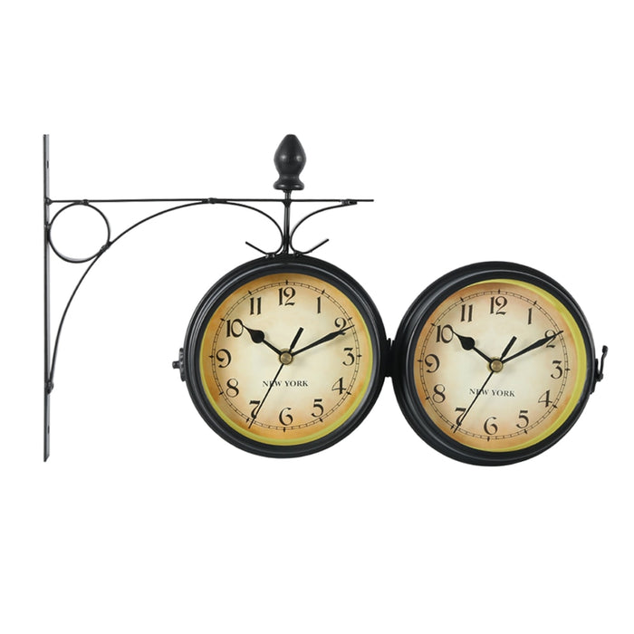 Double-Sided Monochrome Wall Clock