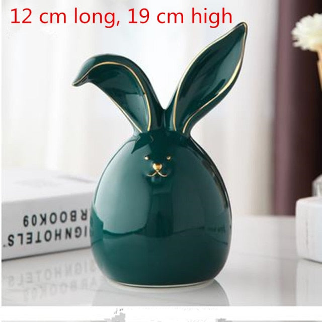 Cute Ceramic Rabbit Home Office Decor