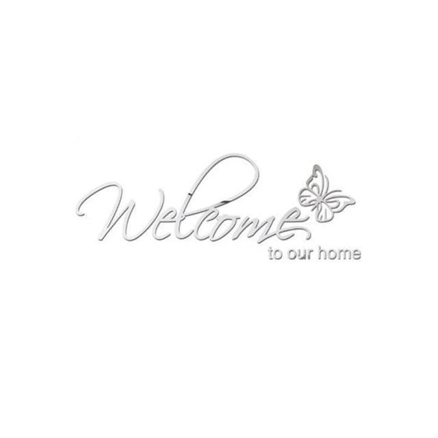 3D "Welcome" Wall Sticker Decoration