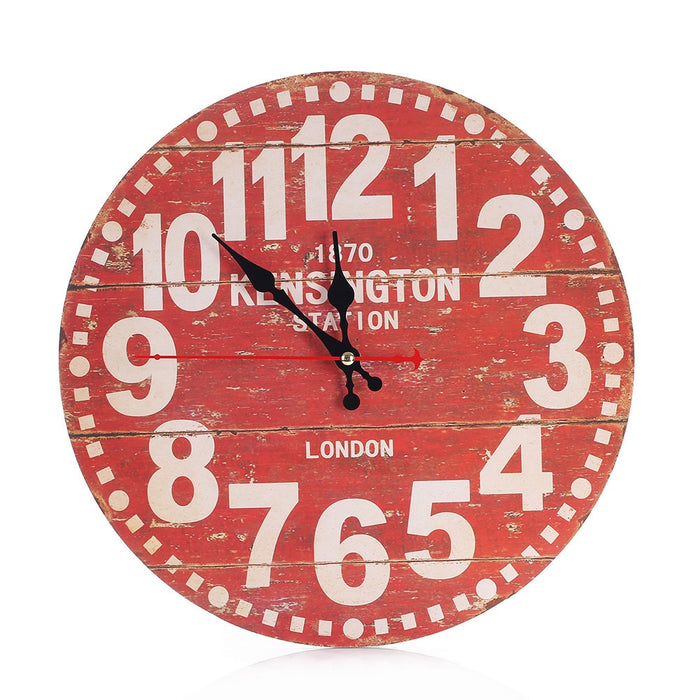Large Vintage Wooden Wall Clock
