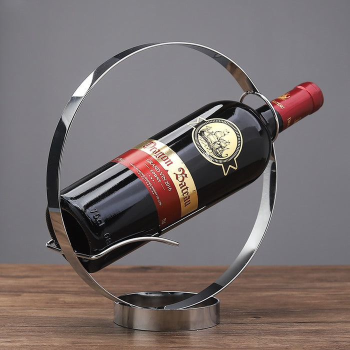Vintage Round Shaped Metal Wine Holder