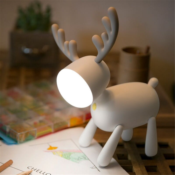 USB Rechargeable Deer LED Desk Light Home Decor