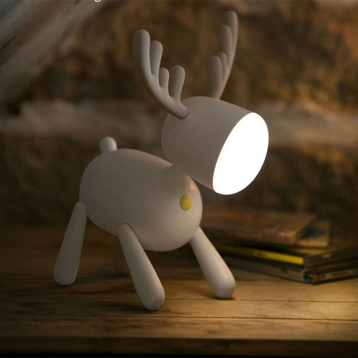 USB Rechargeable Deer LED Desk Light Home Decor