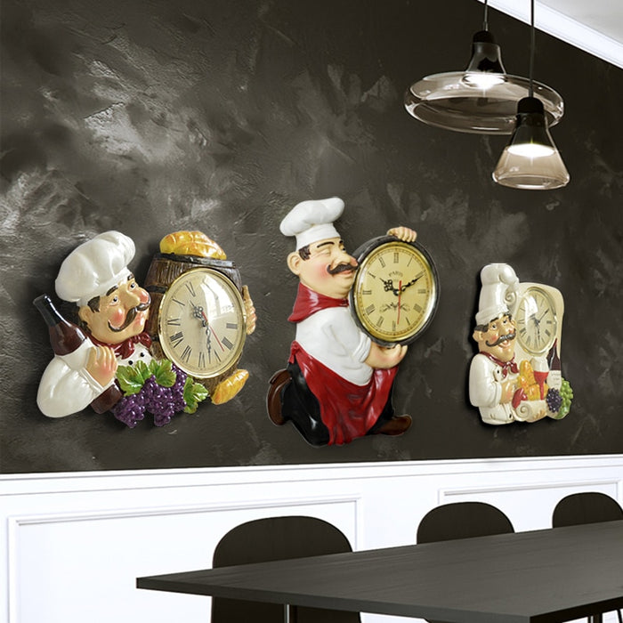 The Cute Chef Wall Clock