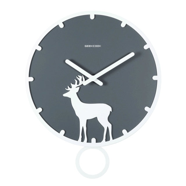 Cute Minimalist Deer Design Wall Clock