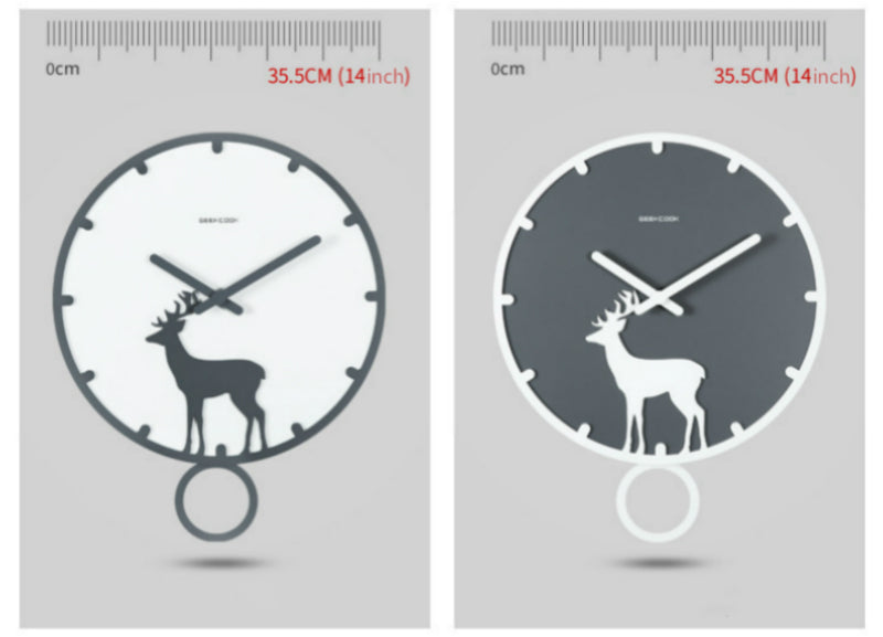 Cute Minimalist Deer Design Wall Clock