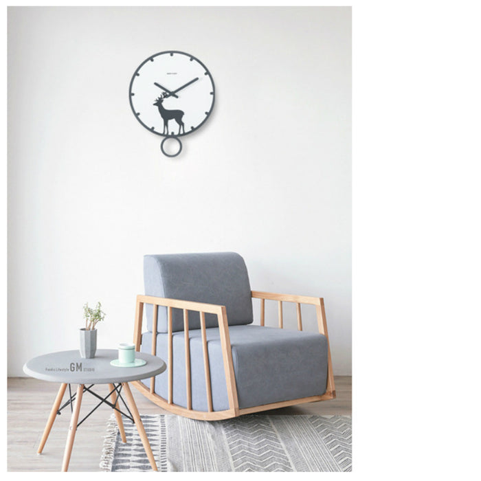 Cute Minimalist Deer Design Wall Clock