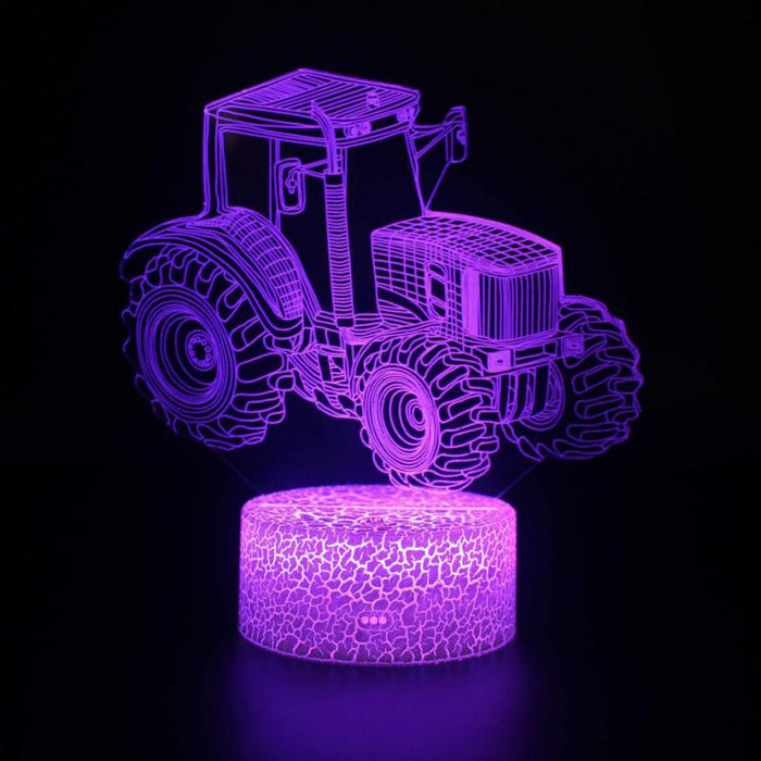 LED Farm Tractor 7 Color 3D Desk Light Home Decor
