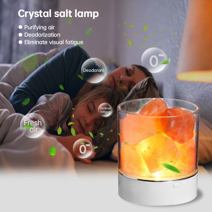 USB Crystal Light Natural Lava Lamp Home Decor