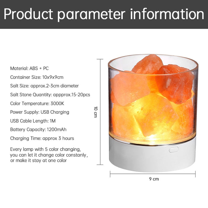 USB Crystal Light Natural Lava Lamp Home Decor