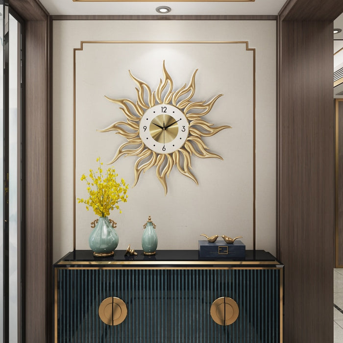 Decorative Sun Design Modern Wall Clock