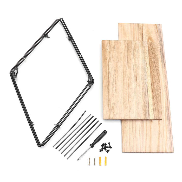 Diamond Wood Design Wall Organizer Decorations