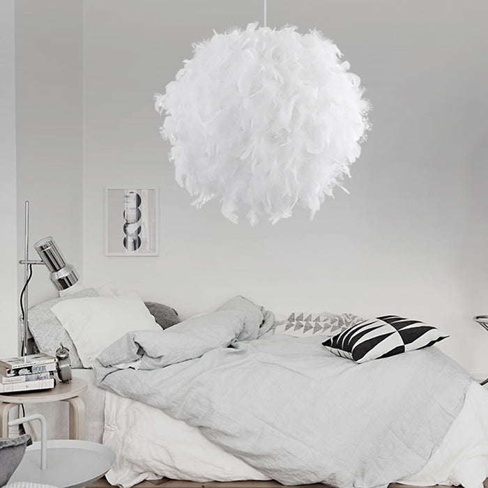Ceiling Droplight Feather Modern Home Decoration