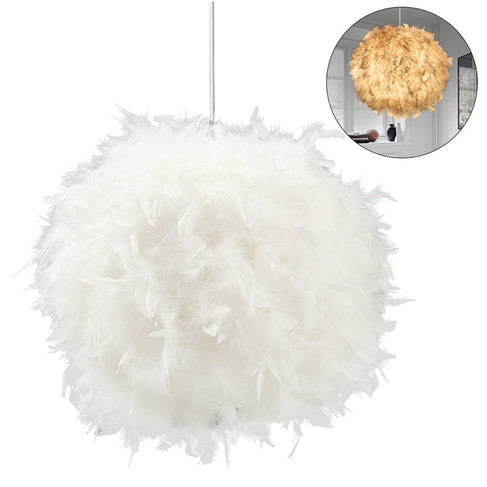 Ceiling Droplight Feather Modern Home Decoration