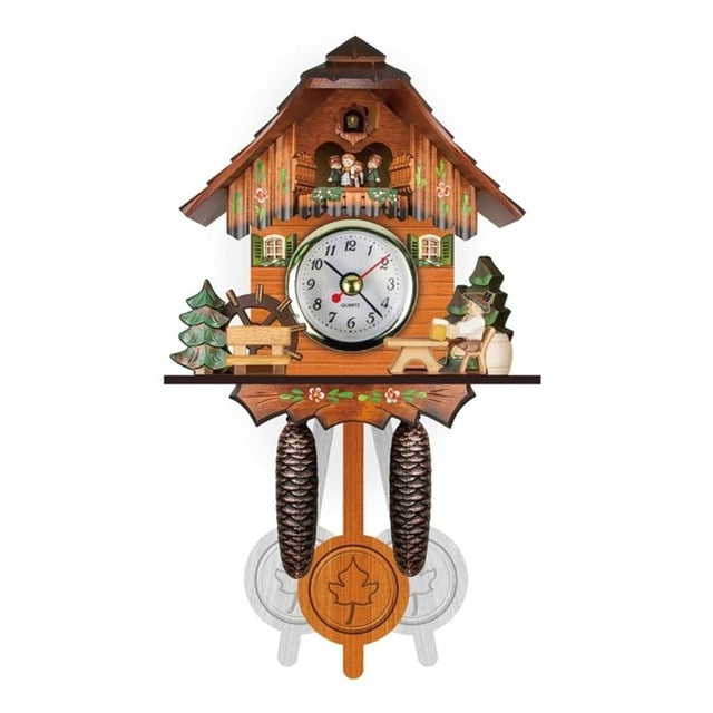 Wooden Aces Decor Cuckoo Wall Clock