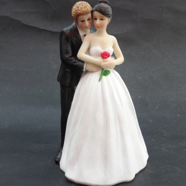 Cake Toppers Bride and Groom Funny Figurines Home Desk Decoration