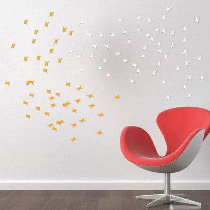 Star Shaped Design Ceilling 3D Acrylic Sticker Modern Decoration