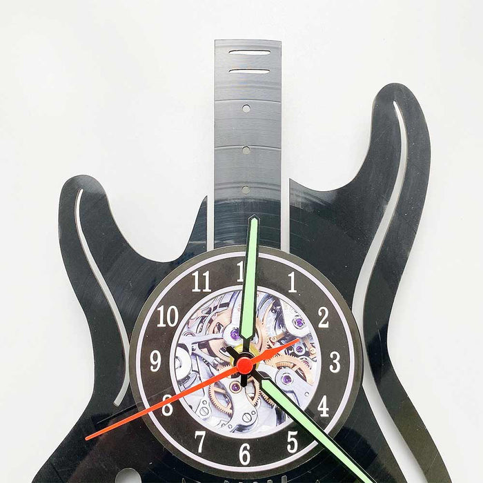 Guitar Style Vinyl Record Wall Clock