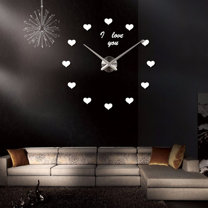 Heart Dial DIY Sticker Wall Clock