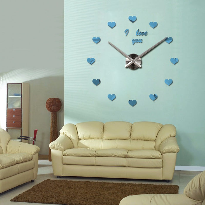 Heart Dial DIY Sticker Wall Clock