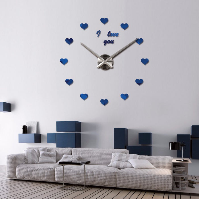 Heart Dial DIY Sticker Wall Clock