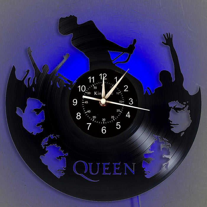 Queen Band Silhouette Vinyl Wall Clock