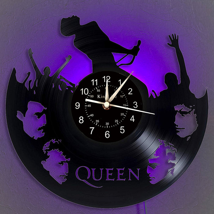 Queen Band Silhouette Vinyl Wall Clock