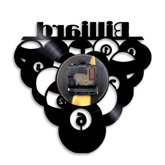 Billiard Ball Set Vinyl Record Wall Clock