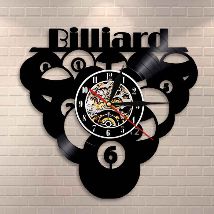 Billiard Ball Set Vinyl Record Wall Clock