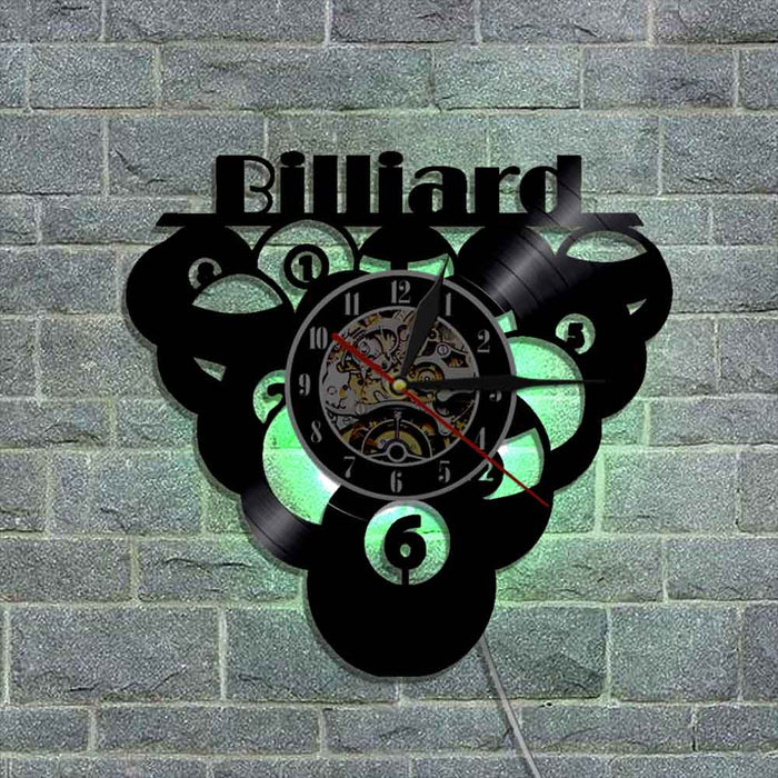 Billiard Ball Set Vinyl Record Wall Clock