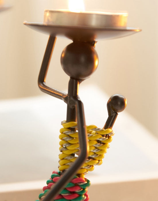 Cute Metal Tealight Holder Figurines Home Decor Organizer