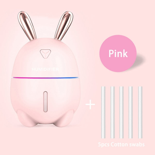 300ML Air Humidifier Cute Rabbit Design Home Wellness