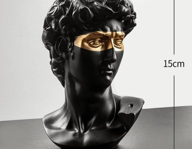 David Head Resin Statue Home Office Decor