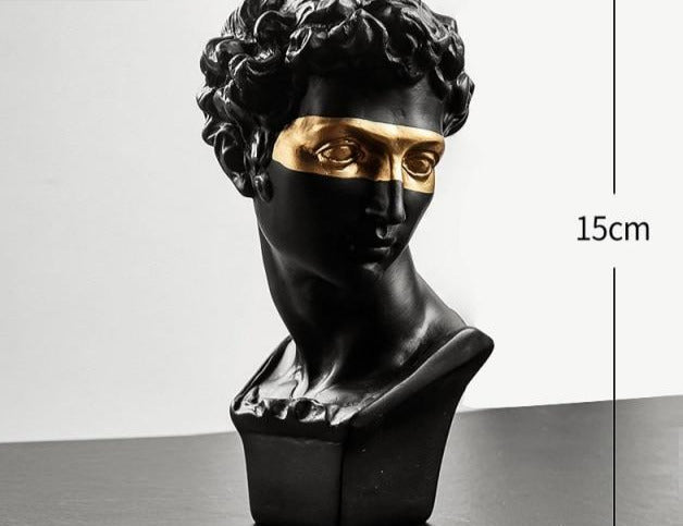 David Head Resin Statue Home Office Decor