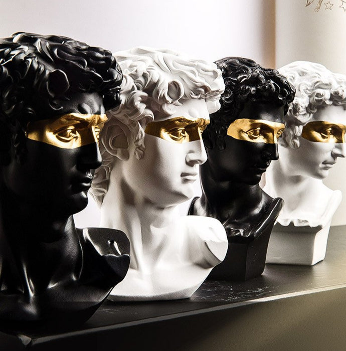 David Head Resin Statue Home Office Decor