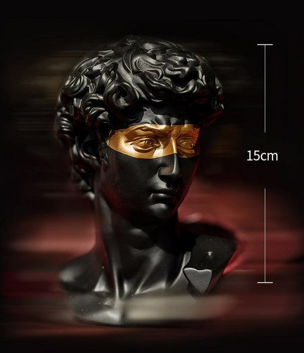 David Head Resin Statue Home Office Decor