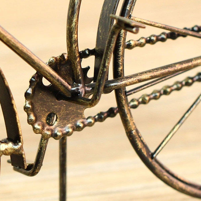Vintage Iron Bicycle Design Decorative Table Clock