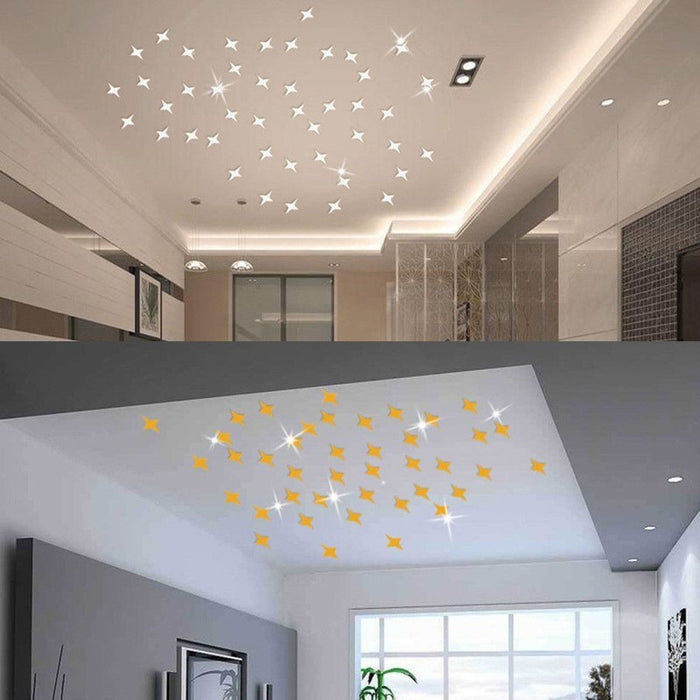 Star Shaped Design Ceilling 3D Acrylic Sticker Modern Decoration