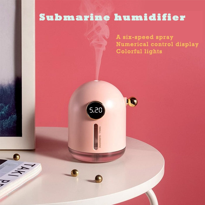 Submarine Design Air Humidifier Six gear USB LED Home Wellness