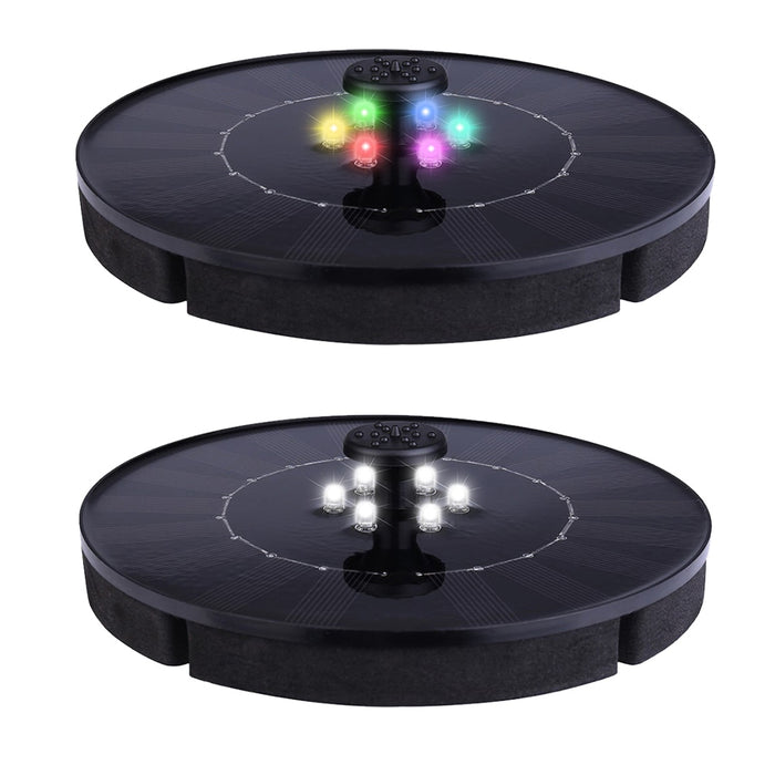 Colorful 6 LED Light Floating Solar Fountain Outdoor Light