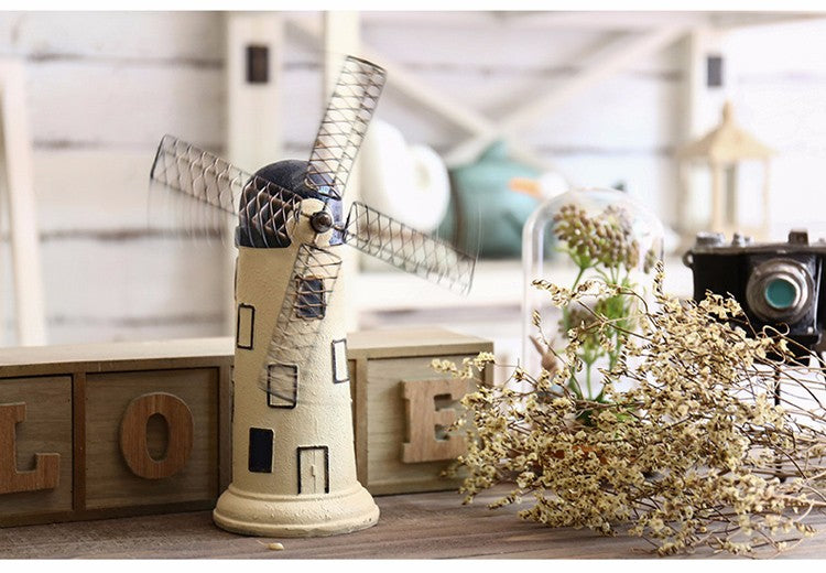Resin Dutch Windmill Figurine Desk Decoration
