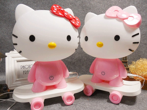 Cute Piglet with Skateboard Desk Light Home Decor