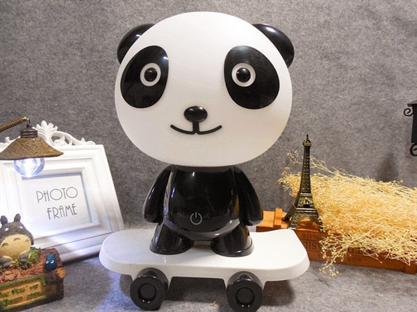 Lovely Black Panda Design Desk Light Home Decor