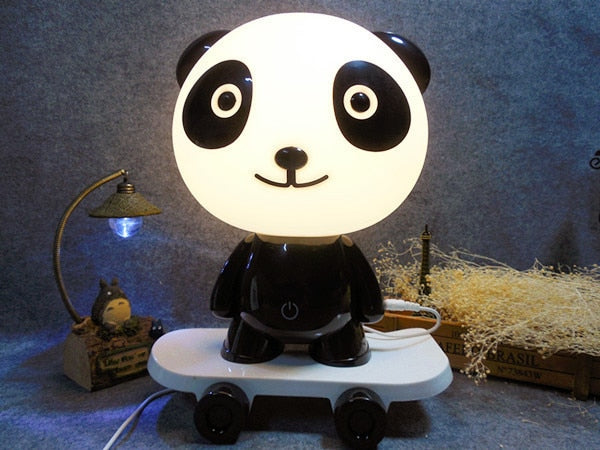 Lovely Black Panda Design Desk Light Home Decor