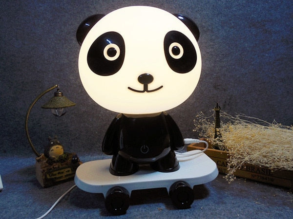 Lovely Black Panda Design Desk Light Home Decor