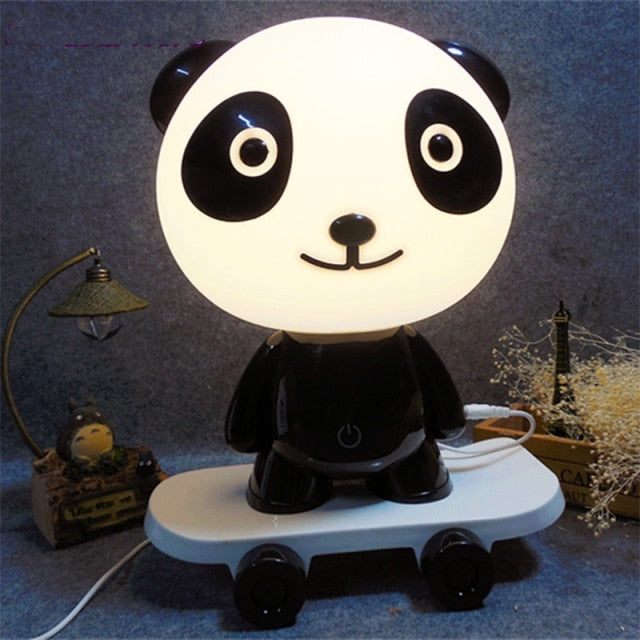 Lovely Black Panda Design Desk Light Home Decor