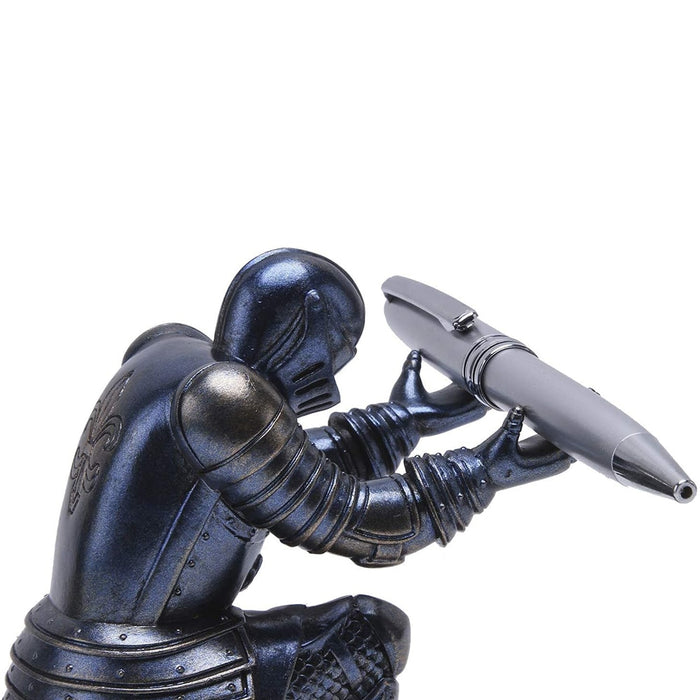 Knight Figurine Pen Holder Desk Decoration