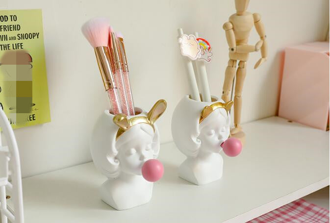 Bubble Gum Figurine Pen Holder Desk Organizer